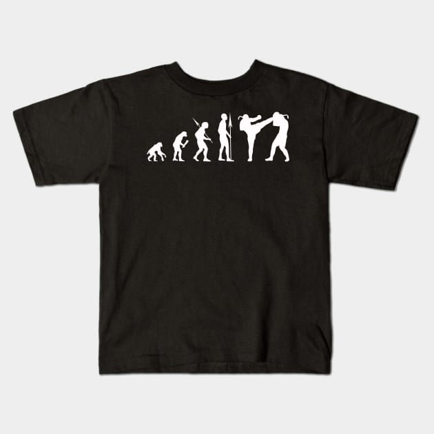 Muai Thai Evolution Kids T-Shirt by Foxxy Merch